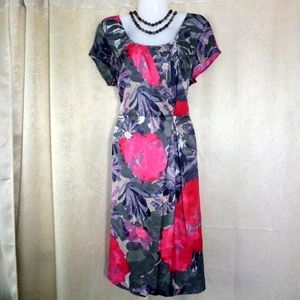 Banana Republic Mad Men Vintage Inspired Floral Dress Size 4